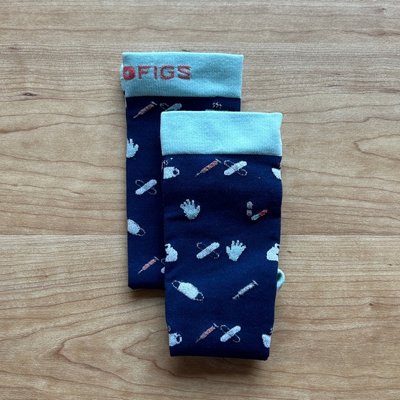 FIGS Coffee Stat Compression Socks (Navy) - Picture 1 of 4